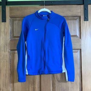 Full zip blue nike jacket size Medium